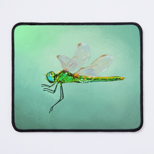 Item preview, Flying green dragonfly painting. Colourful dragonfly art. Dragonfly gift designed and sold by PlumpPlumStudio.