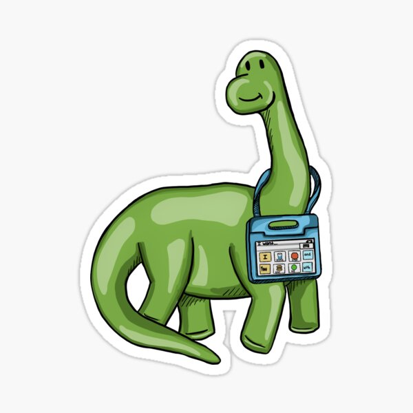 Sticker Dinosaure Gentil - Stickers Dinosaure