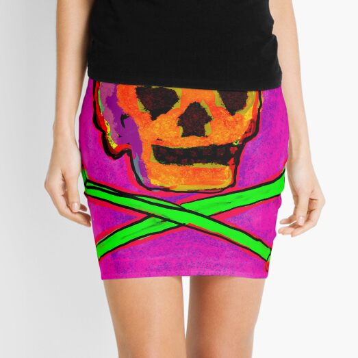 Muertos #24 - NFT Art on the Tezos Blockchain Mini Skirt