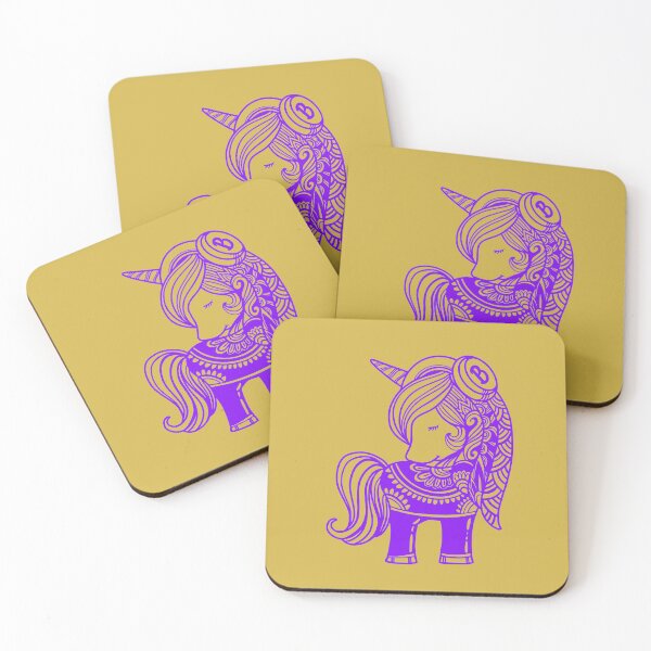Item preview, Super cute, beautiful neon purple mandala, patterned baby unicorn, for adults and kids   designed and sold by haRexia.