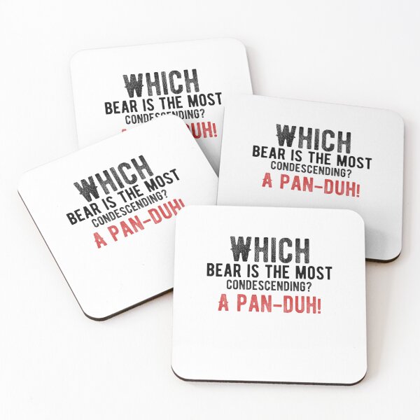 Item preview, Which bear is the most condescending? A pan-duh! Funny Dad Jokes designed and sold by Quotes ⭐⭐⭐⭐⭐.