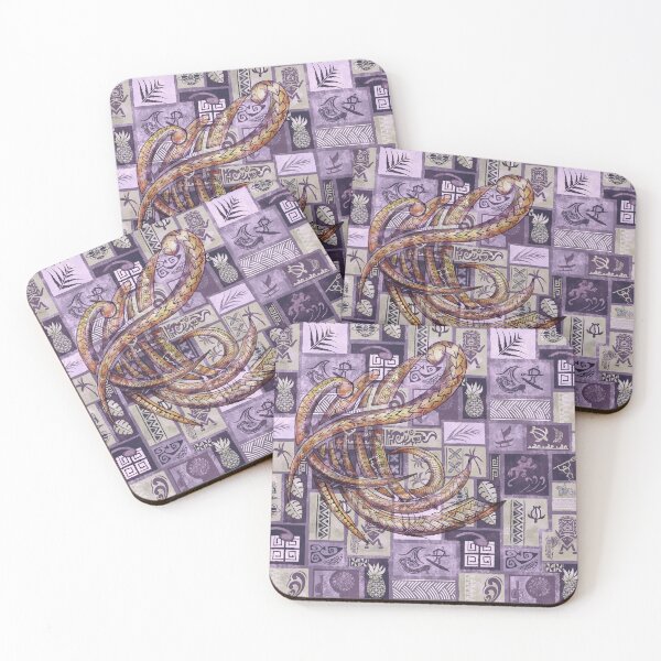 Item preview, Samoan Tapa Patchwork With Tribal Overlay designed and sold by sunnthreads.