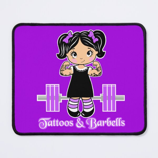 Item preview, fitness girl, strong girl, barbell girl, girls who lift, tattooed girl designed and sold by Tim Addison.
