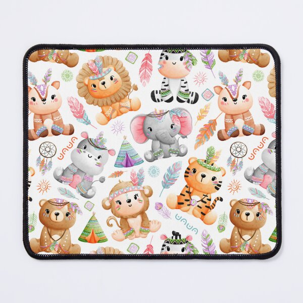 Item preview, Tribal Safari Animals | Lion, Tiger, Giraffe, Elephant, Bear, Monkey, Zebra, Deer designed and sold by AurayaStudio.