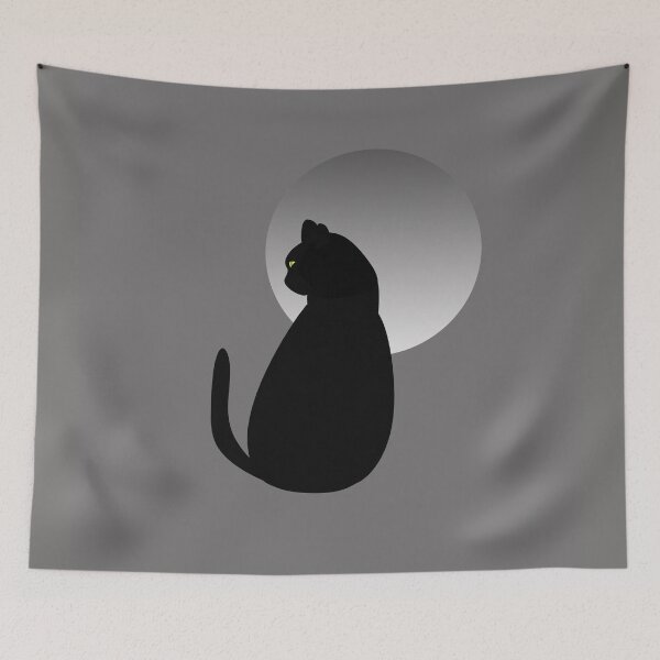 Item preview, Black Cat and Moon designed and sold by Laura Greco.