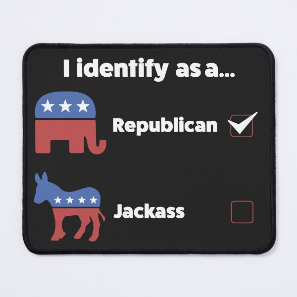 Item preview, I Identify as Republican - Anti Woke- Funny Conservative Stickers designed and sold by WeAreRightStore.