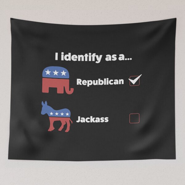 Item preview, I Identify as Republican - Anti Woke- Funny Conservative Stickers  designed and sold by WeAreRightStore.