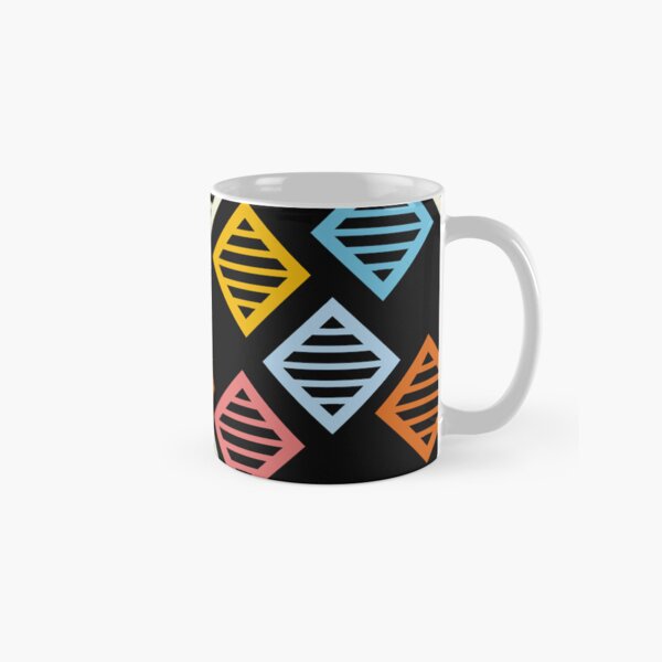 Colorful Modern Diamond Shape Pattern Classic Mug