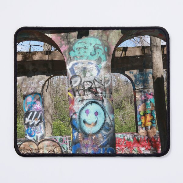 Item preview, Abandoned Arches in the Woods - Heavily Graffitied designed and sold by Theophanes Avery.
