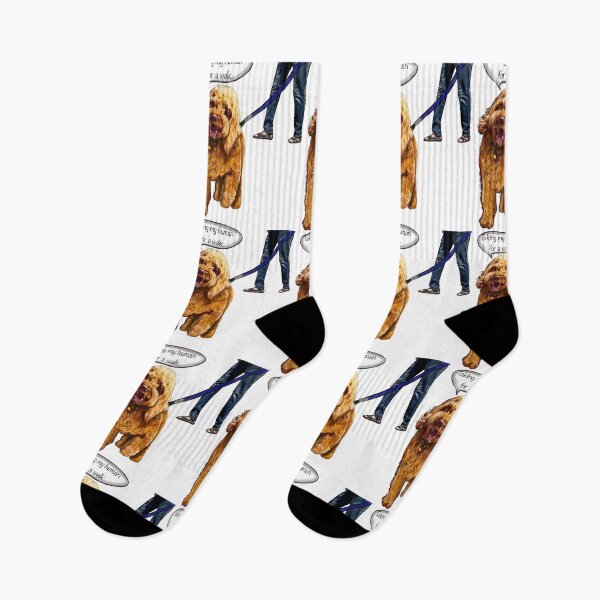Item preview, Cavapoo puppy dog - Taking my human for a walk - cavalier king charles spaniel poodle, puppy love designed and sold by Artonmytee.