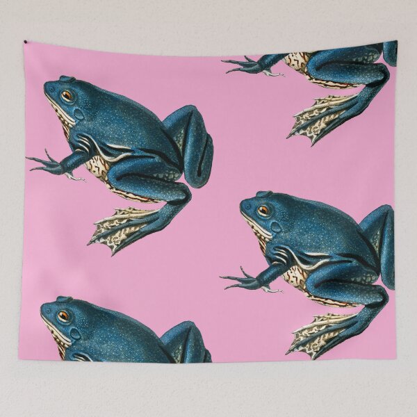 Item preview, Blue Frogs Looking Great on Pop Colored Backgrounds III designed and sold by beddreams.