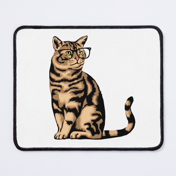 Item preview, Tabby Cat with Glasses designed and sold by KGoPrintables.