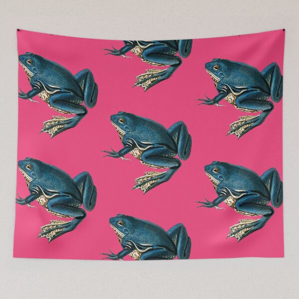 Item preview, Blue Frogs Looking Great on Pop Colored Backgrounds IV designed and sold by beddreams.