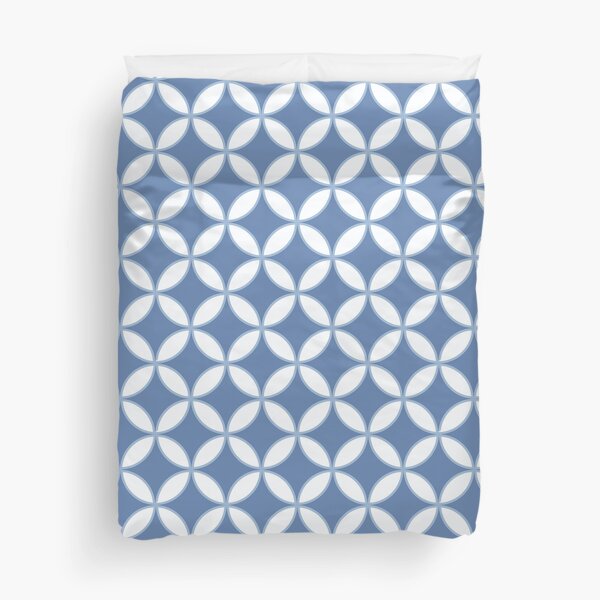 Pretty Blue and White Batik Pattern Duvet Cover
