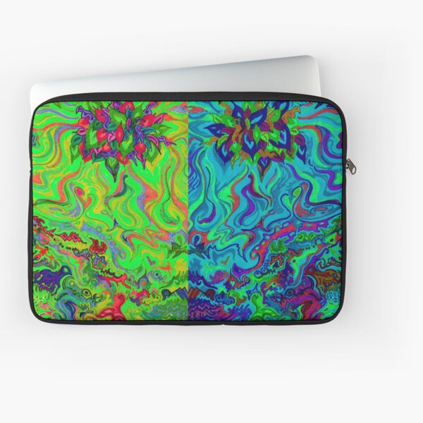 Swampy Blue Green Combo Laptop Sleeve