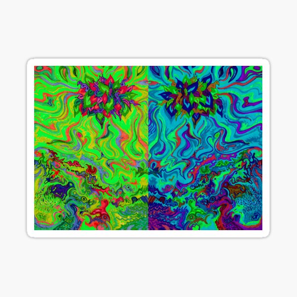 Swampy Blue Green Combo Sticker