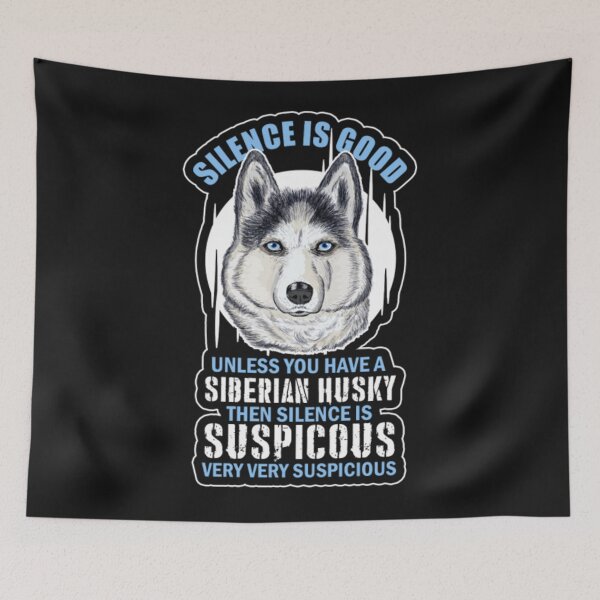 Item preview, El silencio es bueno Perro de trineo Husky siberiano designed and sold by ClamenTaon.
