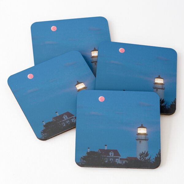 Item preview, Full Moon Over Highland Light North Truro Massachusetts Cape Cod designed and sold by WigOutlet.