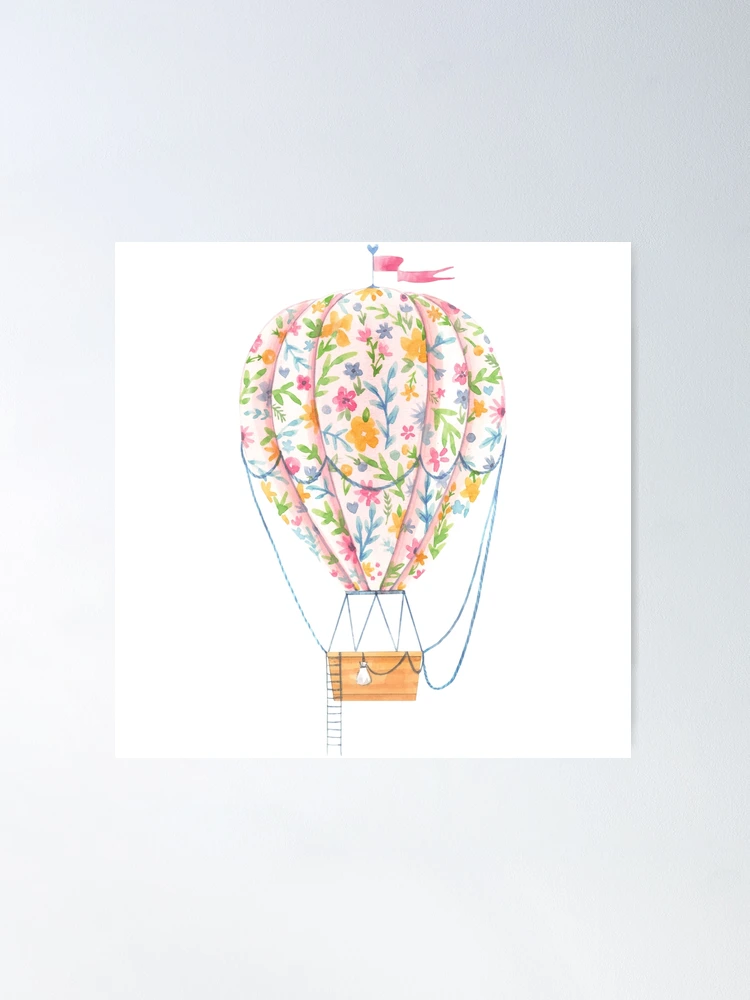 Sticker - Hot Air balloons in watercolor - Mimi'lou Shop