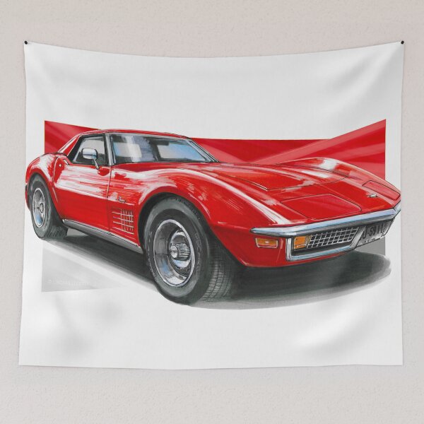 Item preview, RED VETTE designed and sold by DBCarillustrations Store.
