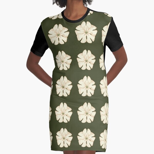 Motif floral sans couture simple_Vert Robe t-shirt
