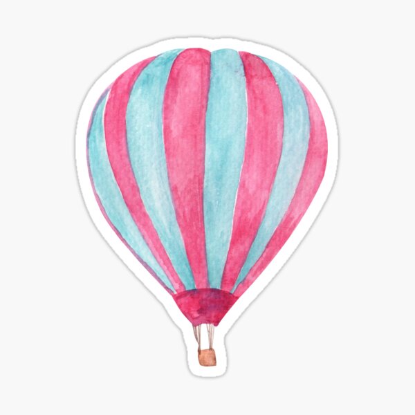 Item preview, Aqua and Hot Pink Pattern Hot Air Balloon designed and sold by Ashley-Luise.