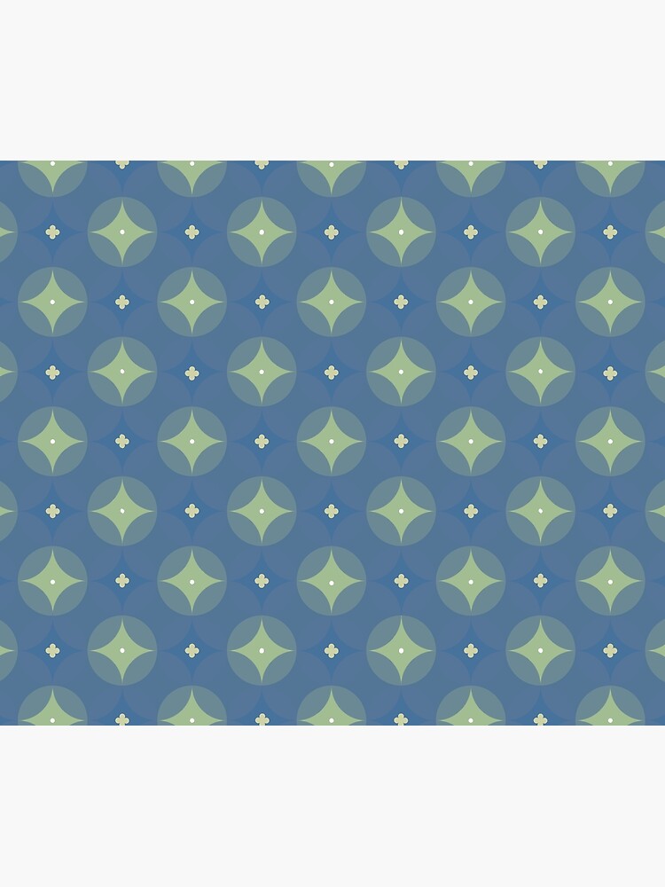 Retro Blue and Green Abstract Pattern by ddpvk