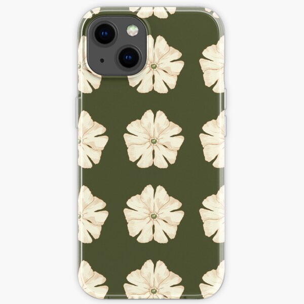 Simple Seamless Floral Pattern_Green iPhone Soft Case
