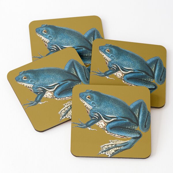 Item preview, Blue Frogs Looking Great on Pop Colored Backgrounds VI designed and sold by beddreams.