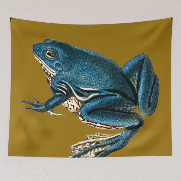 Item preview, Blue Frogs Looking Great on Pop Colored Backgrounds VI designed and sold by beddreams.