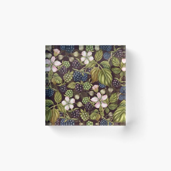 Item preview, Watercolor Blackberries and Blackberry Flowers designed and sold by silviaol.