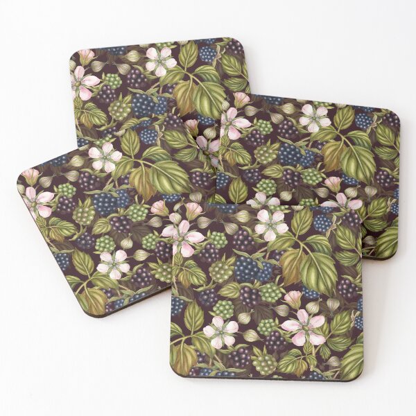 Item preview, Watercolor Blackberries and Blackberry Flowers designed and sold by silviaol.