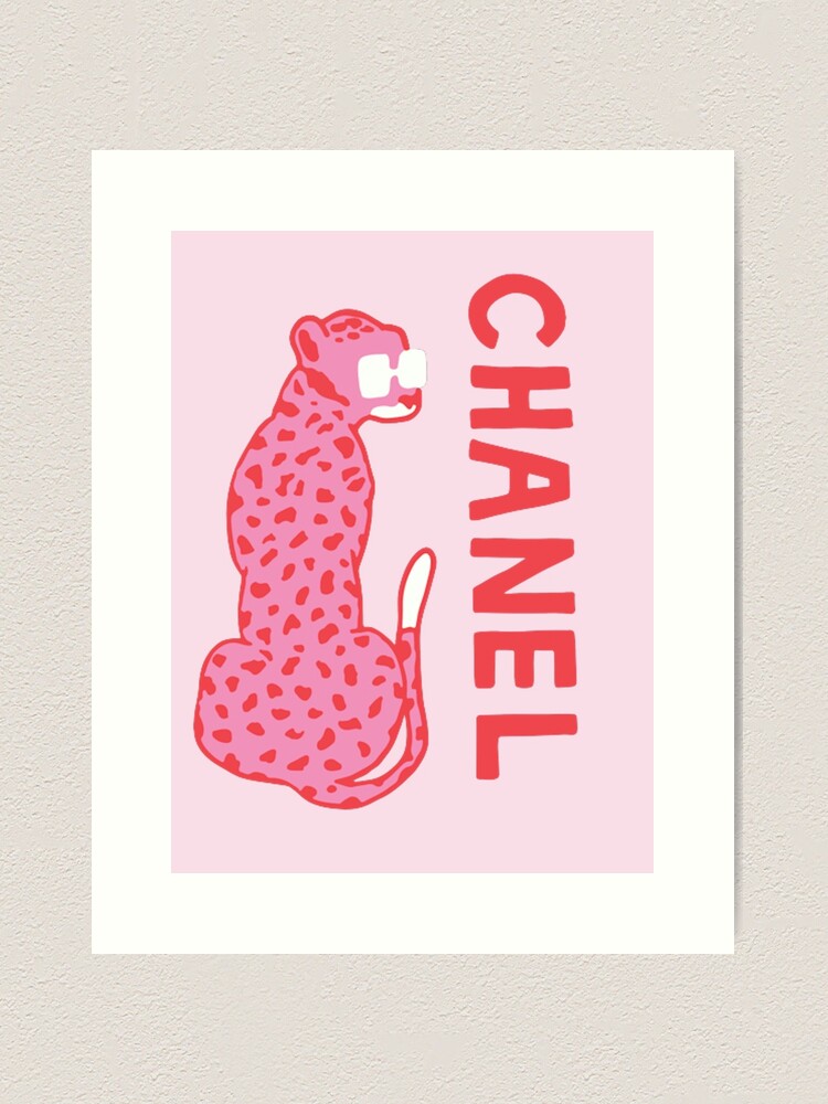 Hot pink preppy boujee rich cheetah with sunglasses  Art Print for Sale by  BeauBeauxox