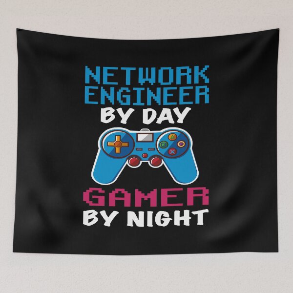 Item preview, Network engineer Gift shirt, Network engineer Dad Husband Boyfriend Gift, Funny Network engineer by day Gamer By night christmas Birthday Gift Idea designed and sold by xlnv.