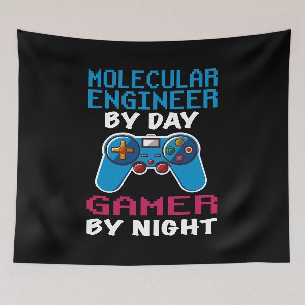 Item preview, Molecular engineer Gift shirt, Molecular engineer Dad Husband Boyfriend Gift, Funny Molecular engineer by day Gamer By night christmas Birthday Gift Idea designed and sold by xlnv.