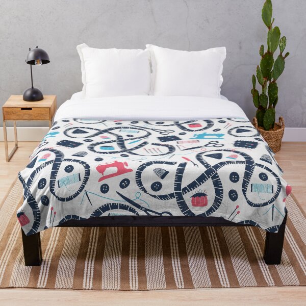 Item preview, Vintage Sewing Collection | pink and blue designed and sold by CarolFreire.