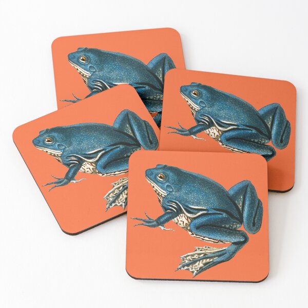 Item preview, Blue Frogs Looking Great on Pop Colored Backgrounds VII designed and sold by beddreams.