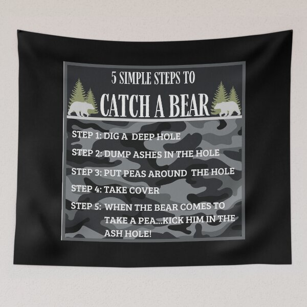 Item preview, Merch Haus - 5 Simple Steps To Catch A Bear Hunting Design designed and sold by MerchHaus.