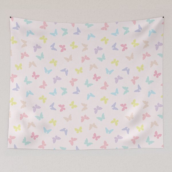 Item preview, Pastel Pink & Rainbow Butterflies  designed and sold by newburyboutique.