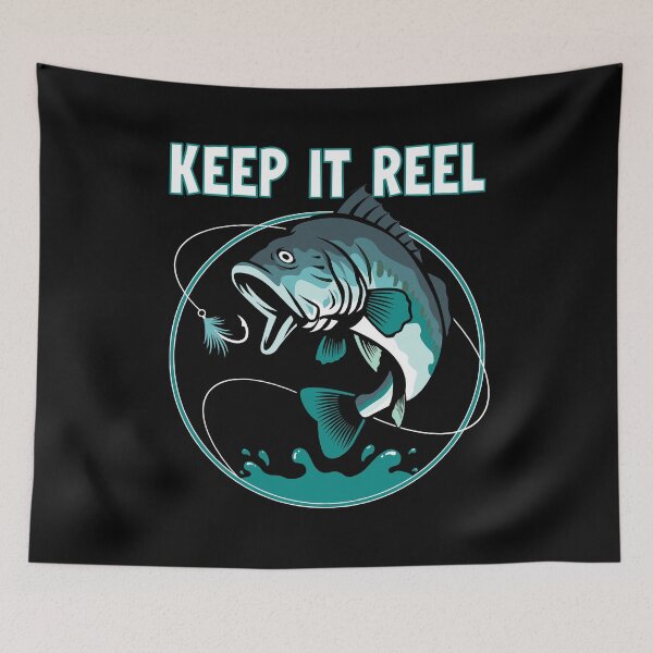 Item preview, Keep It Reel Funny Fishing Pun For Fishing Lovers designed and sold by Bad Kitty Designz.