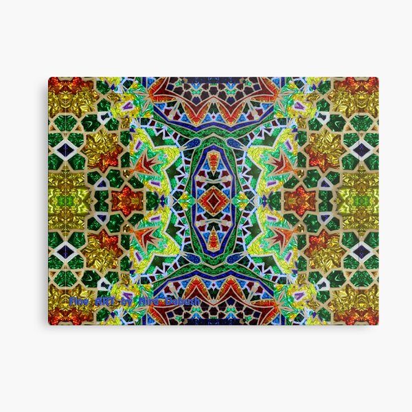 The Magic of Colours Joined Together for Glass Design Metal Print