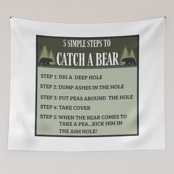 Item preview, Merch Haus - 5 Simple Steps To Catch A Bear Hunting Design #3 designed and sold by MerchHaus.
