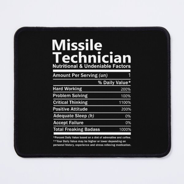 Item preview, Missile Technician T Shirt - Nutritional And Undeniable Factors Gift Item Tee designed and sold by watkinsmat.