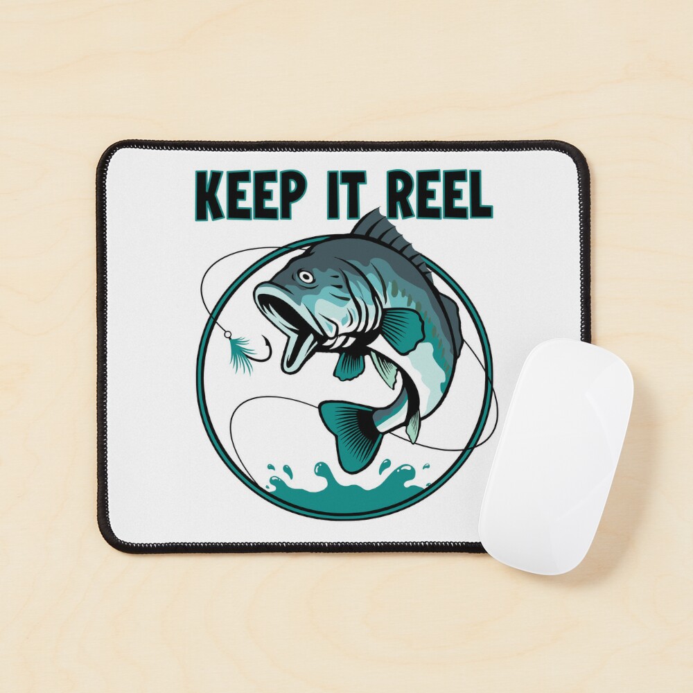 Keep It Reel Funny Fishing Quote Angler Fisherman Humor  Art Board Print  for Sale by sky-surf-shore