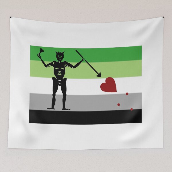 Item preview, Pirate pride flag aromantic Blackbeard designed and sold by Theoldgirl900.
