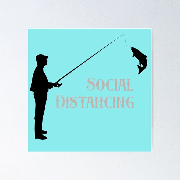 Item preview, Ir a pescar distanciamiento social camiseta designed and sold by Bob Benjamin.