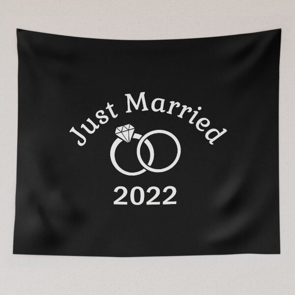 Item preview, 2022 Wedding Ring Matching Couple Just Married designed and sold by LouisaErique.
