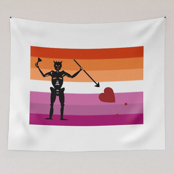 Item preview, Pirate pride flag lesbian Blackbeard designed and sold by Theoldgirl900.