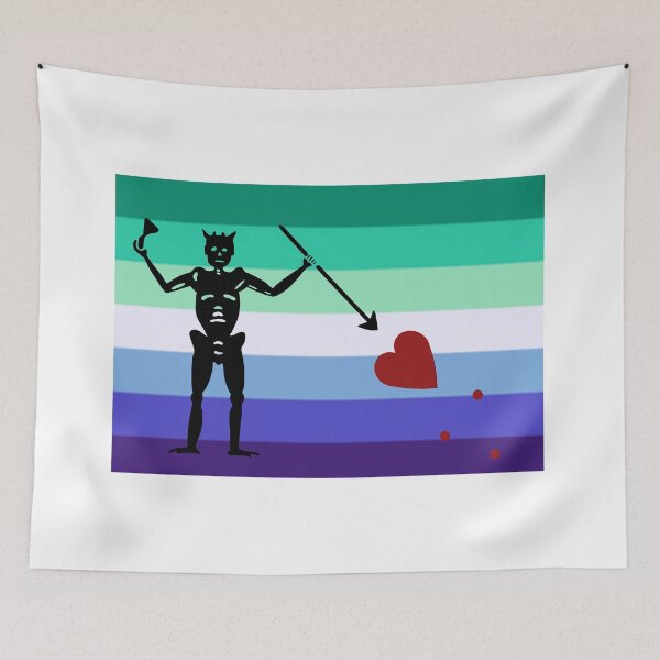 Item preview, Pirate pride flag gay Blackbeard designed and sold by Theoldgirl900.