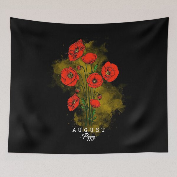 Item preview, Birth Month Flower | August | Poppy | Floral Design  designed and sold by Ravenvine.